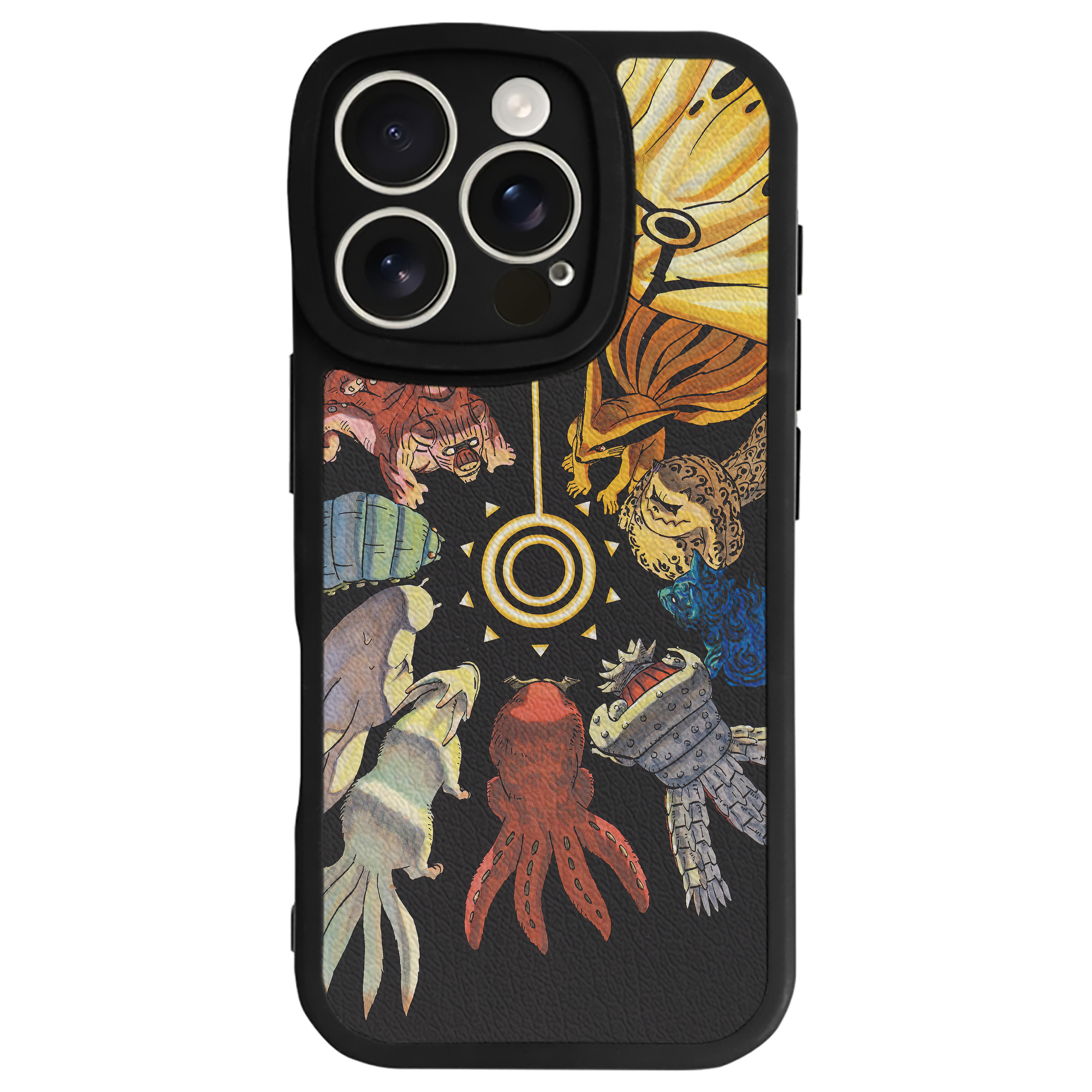 （画像用） NARUTO -ナルト- NARUTO -ナルト- 疾風伝 【iPhone 16シリーズ対応】シリコンスマホケース（レザー調） 材質：シリコン